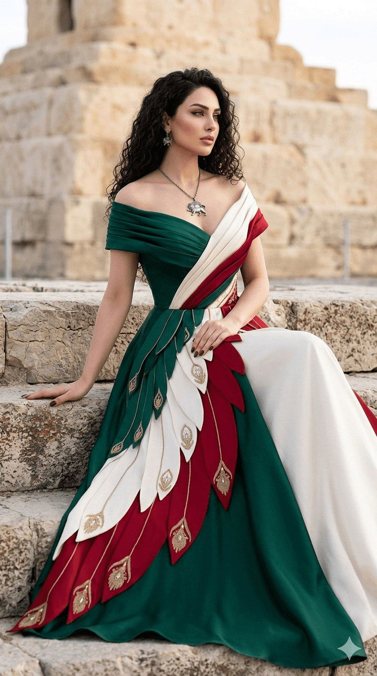 Three rivers Bāgh online couture look