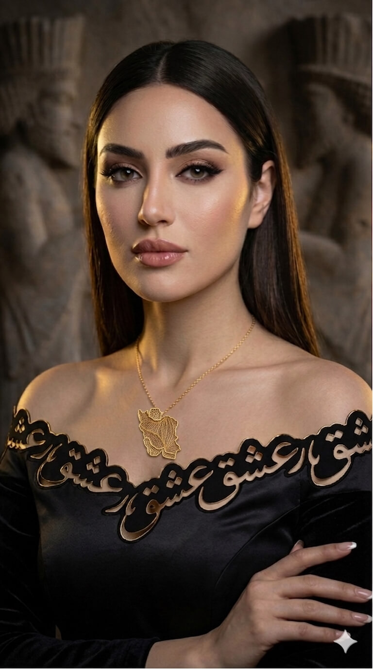 Ghazal, at the collar Naqsh online couture look